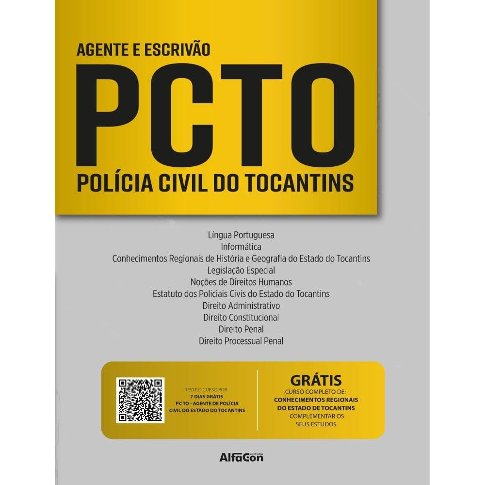 PCTO – Agente e Escrivão da Polícia Civil do Estado de Tocantins