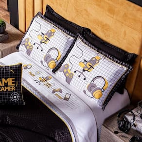 Jogo De Cama Branco Casal 04 Peças Micr 180 Fios