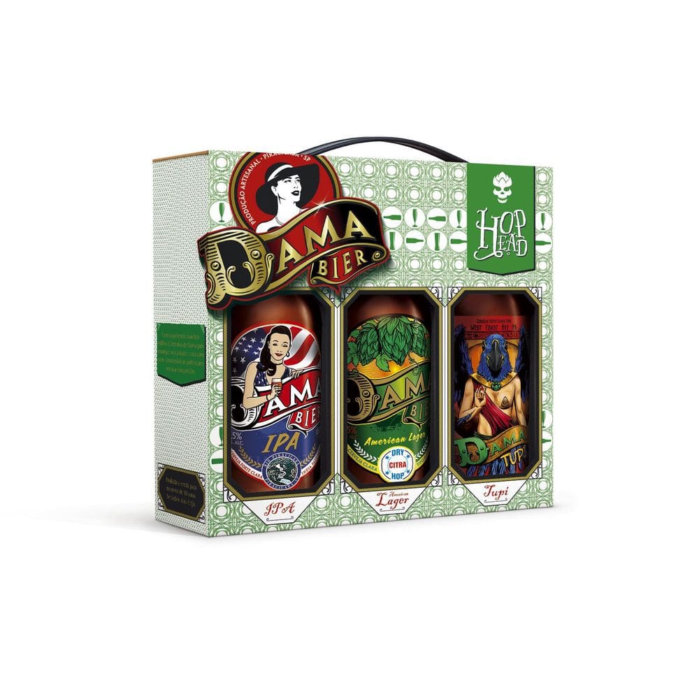 Kit Cervejas Dama Bier 600Ml - Ipa / Tupi / American Lager