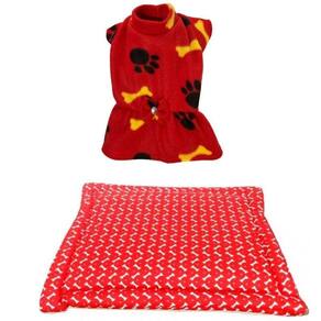 Kit Cães E Gatos - Colchonete G E Vestido De Inverno Gg