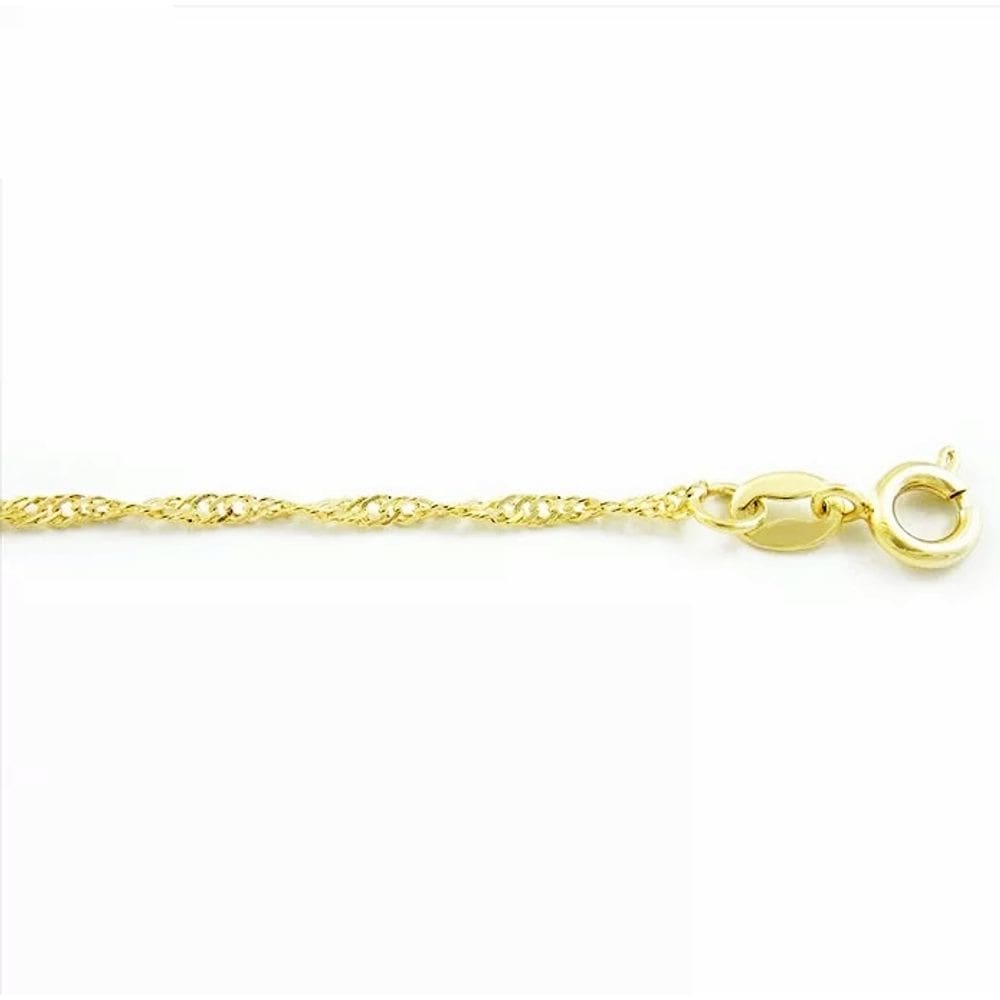 Corrente Cordão Singapura Folheado A Ouro 18k