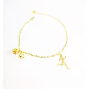Pulseira Academia Esporte Fitness Folheado 18k