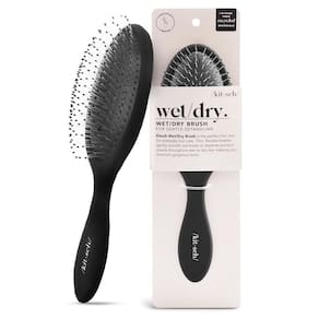 Escova desembaraçadora de cabelo Kitsch Soft Bristle para mulheres, preta