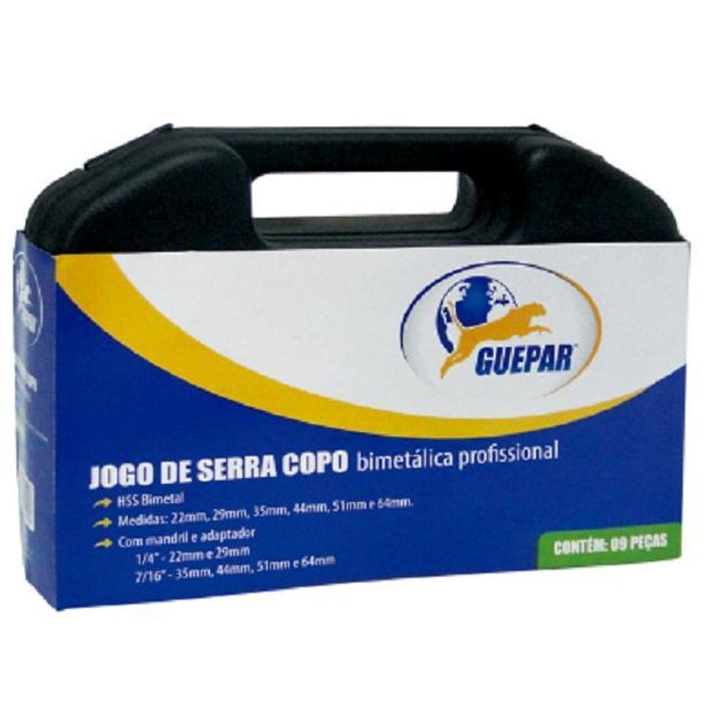 Jogo De Serra Copo Bimetálica Prof. 9 Peças - Guepar