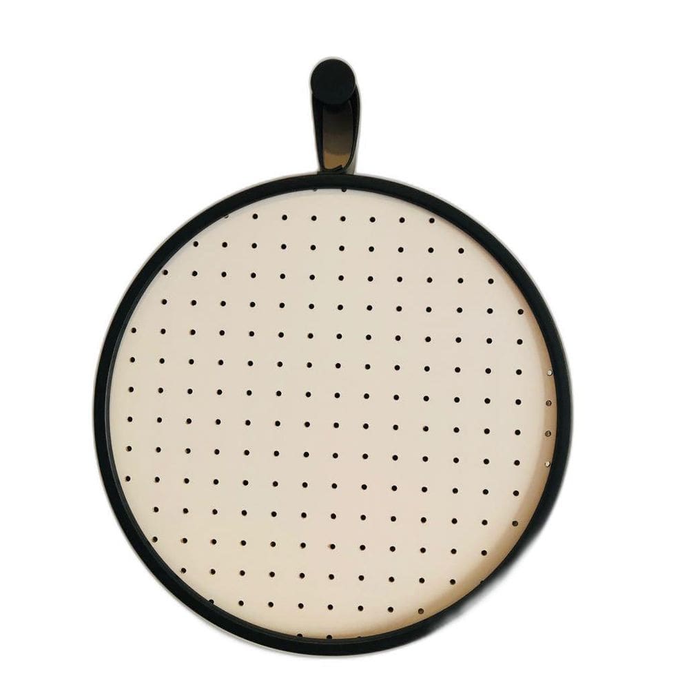 Pegboard Alca Curta Preto Couro Preto- Fundo Branco 40 Cm