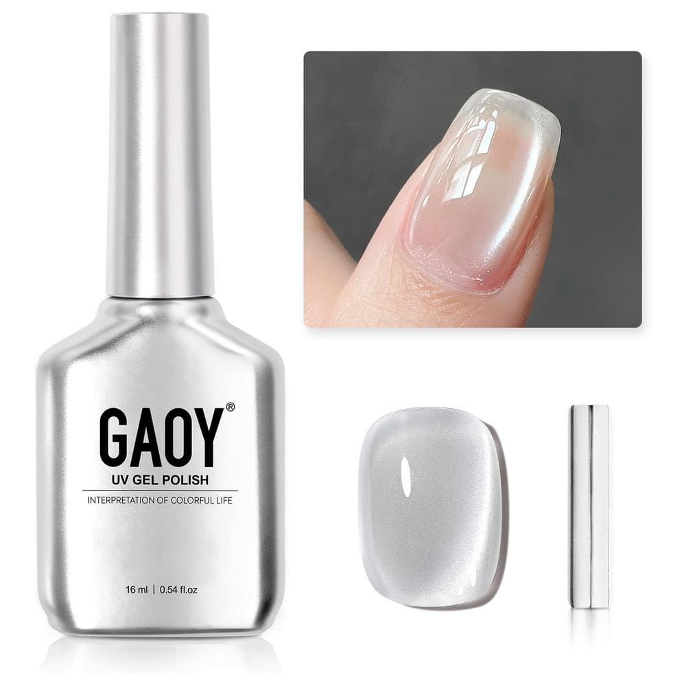 Esmalte de unhas GAOY Glassy Cat Eye Gel 16mL Silvery Moonlight