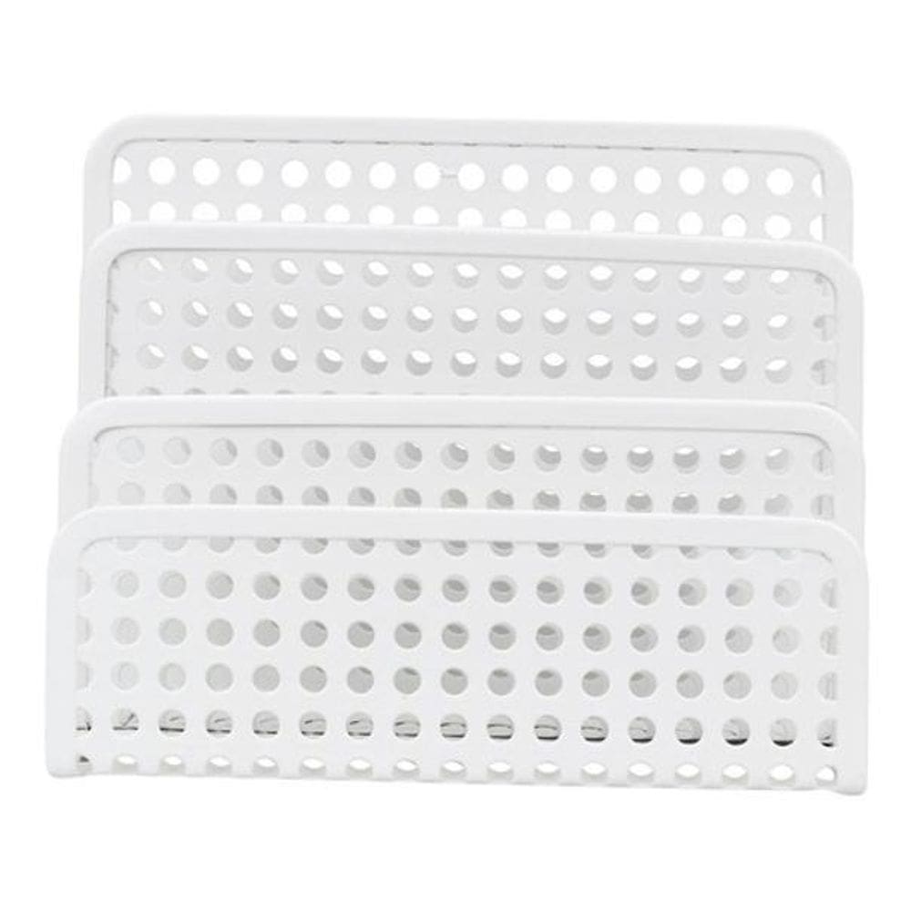 Porta Documentos De Mesa - Importado - Metal Branco - Oikos