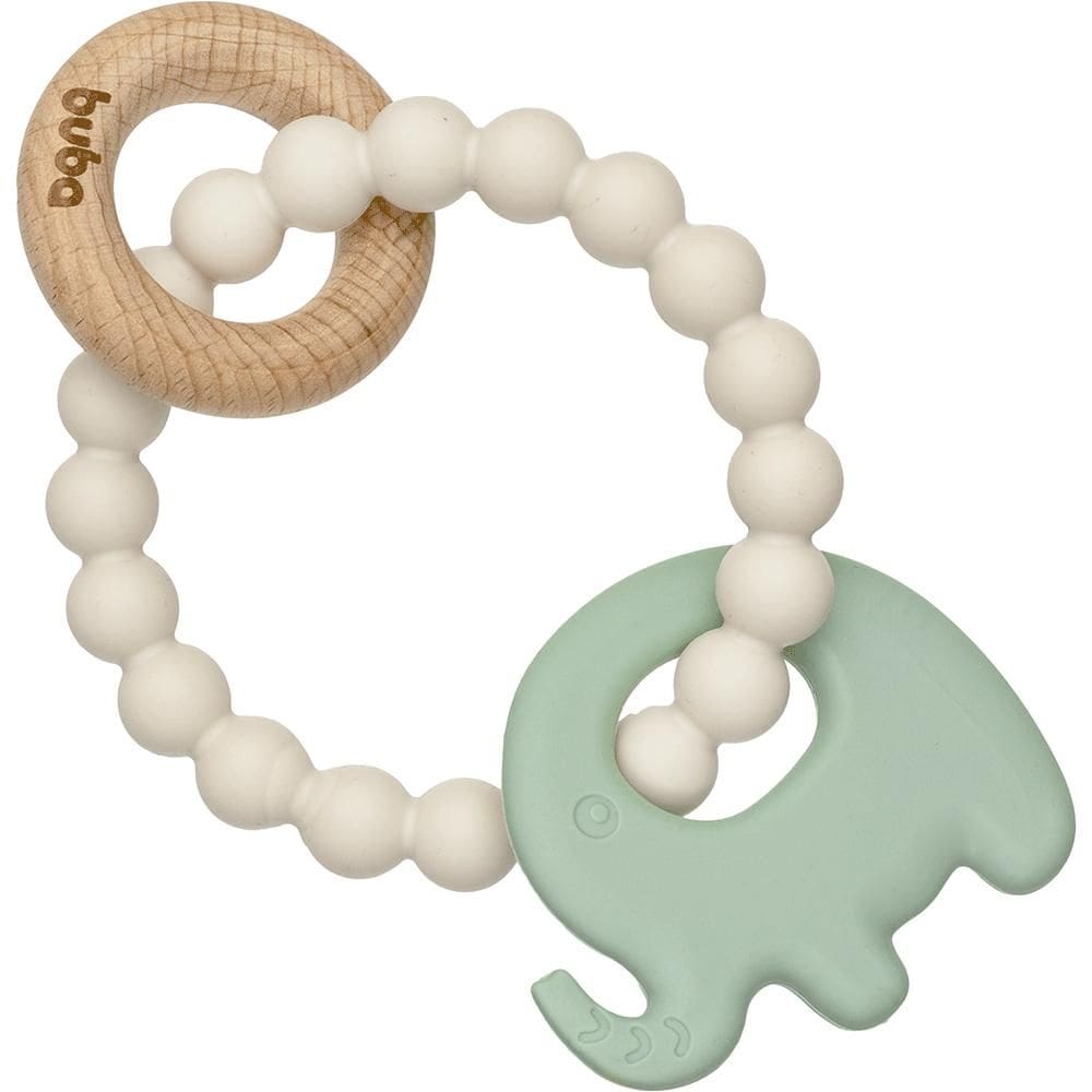 Mordedor Buba Elefante de Silicone e Bambu Verde