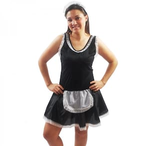 Fantasia Vestido Doméstica Feminina Carnaval Halloween Zumbi Terror