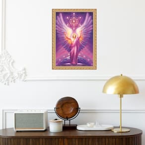 Quadro Moldura Dourada Arcanjo Metatron 24X18Cm