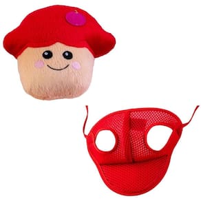 Kit Boné E Pelúcia Cogumelo Para Cães E Gatos - Gg