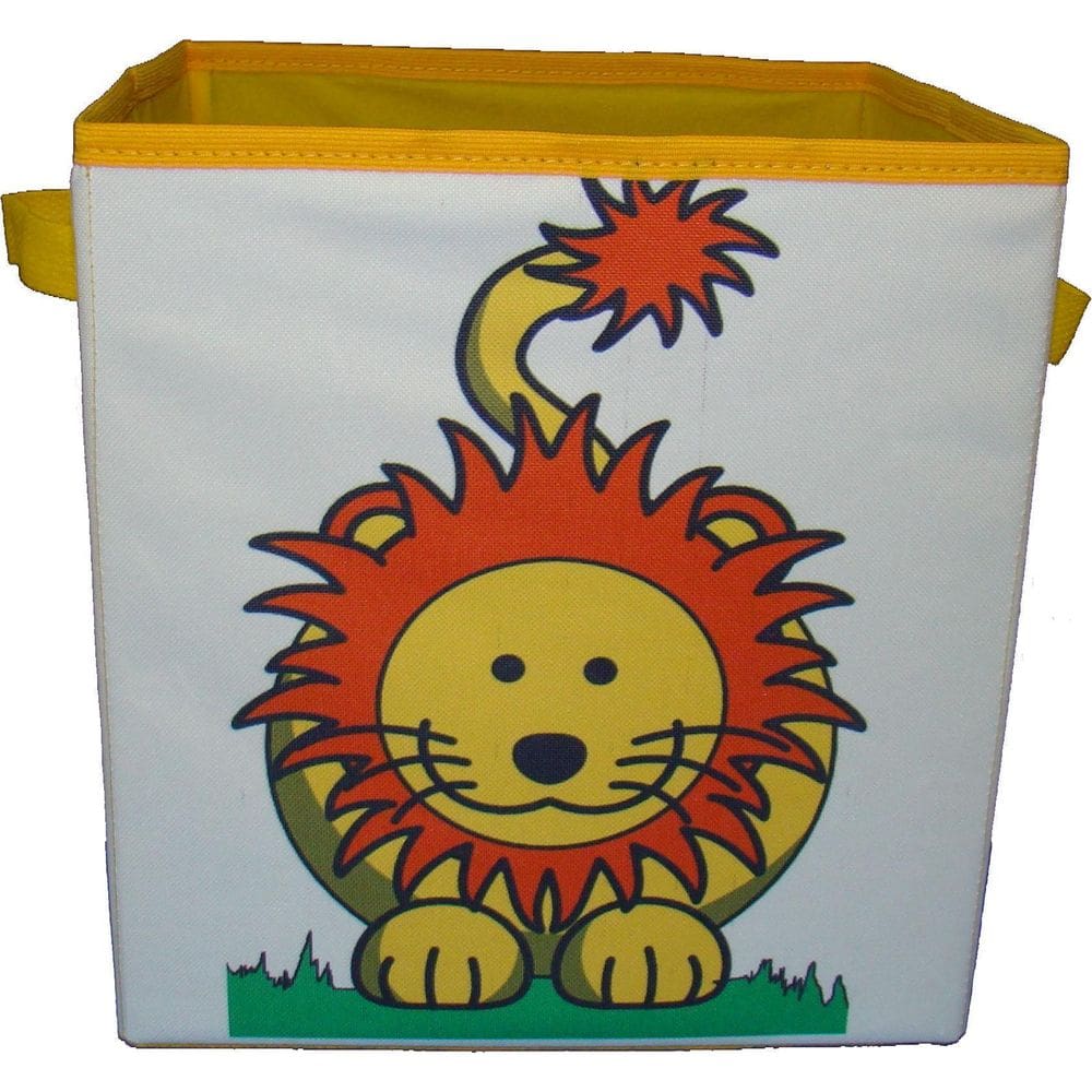 Caixa Organizadora De Brinquedos Estampada 28X30X28Cm Leão