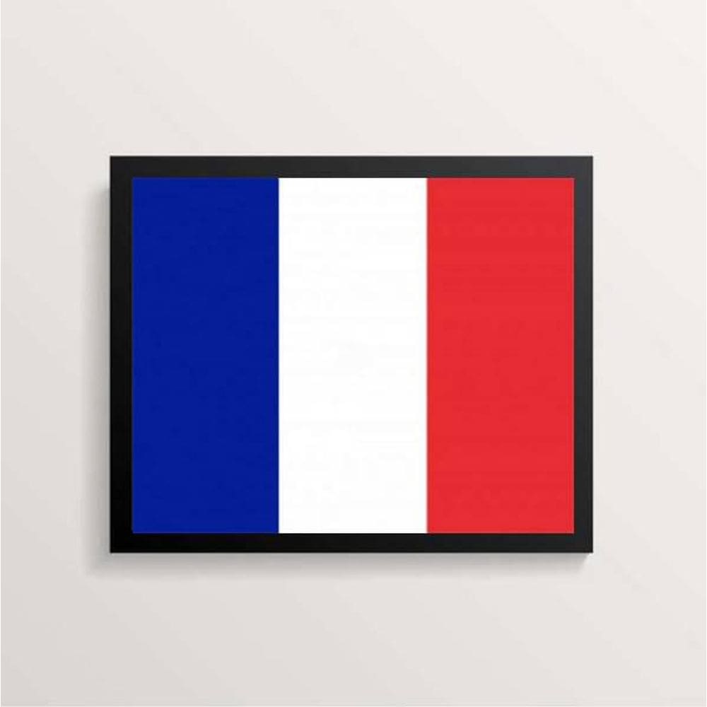 Quadro Decorativo Bandeira França 33X24Cm