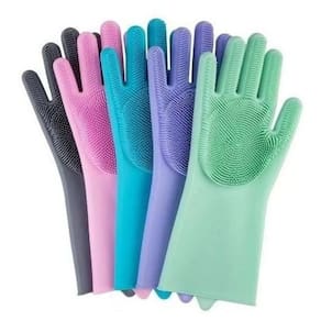Luva De Silicone Lava Louça Anti Térmica Kit Com 2
