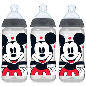 Mamadeira NUK Smooth Flow Anti Colic Disney Mickey 300 ml, pacote com 3