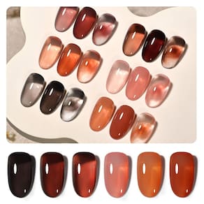 Conjunto de esmaltes GAOY Jelly Gel 6 cores 6,5 ml UV LED Dry