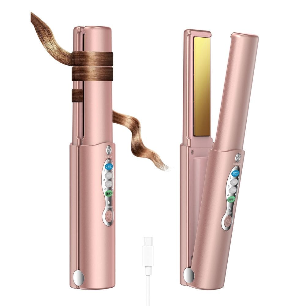 Alisador de cabelo sem fio URJD Portable Titanium Plate