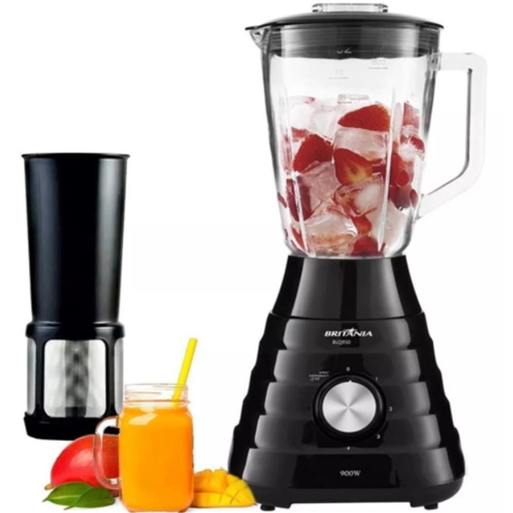 LIQUIDIFICADOR BRITANIA GOURMET Ellegance 900W 2.4L preto 220V
