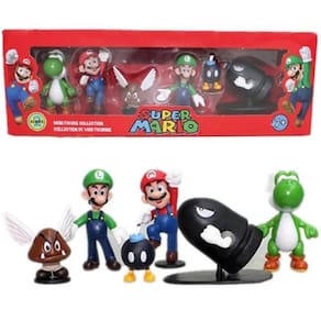 Kit Action Figures Super Mario Bros 3-5cm - 6 Pers.