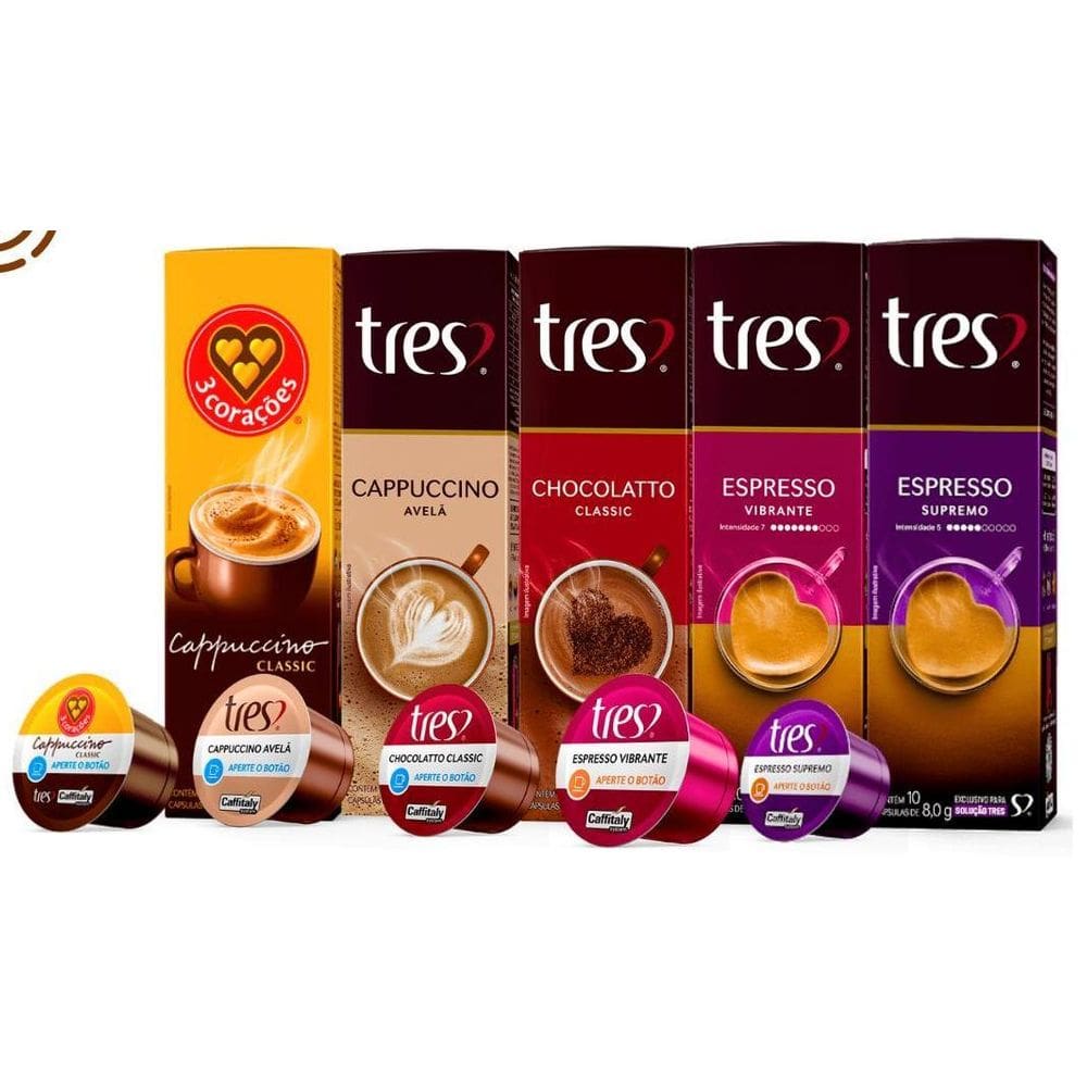 Kit 50 Cápsulas Café Tres Corações -