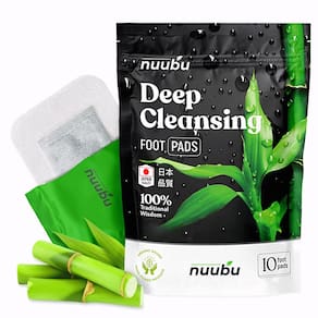 Almofadas de pés de limpeza profunda Nuubu Premium Japanese Organic