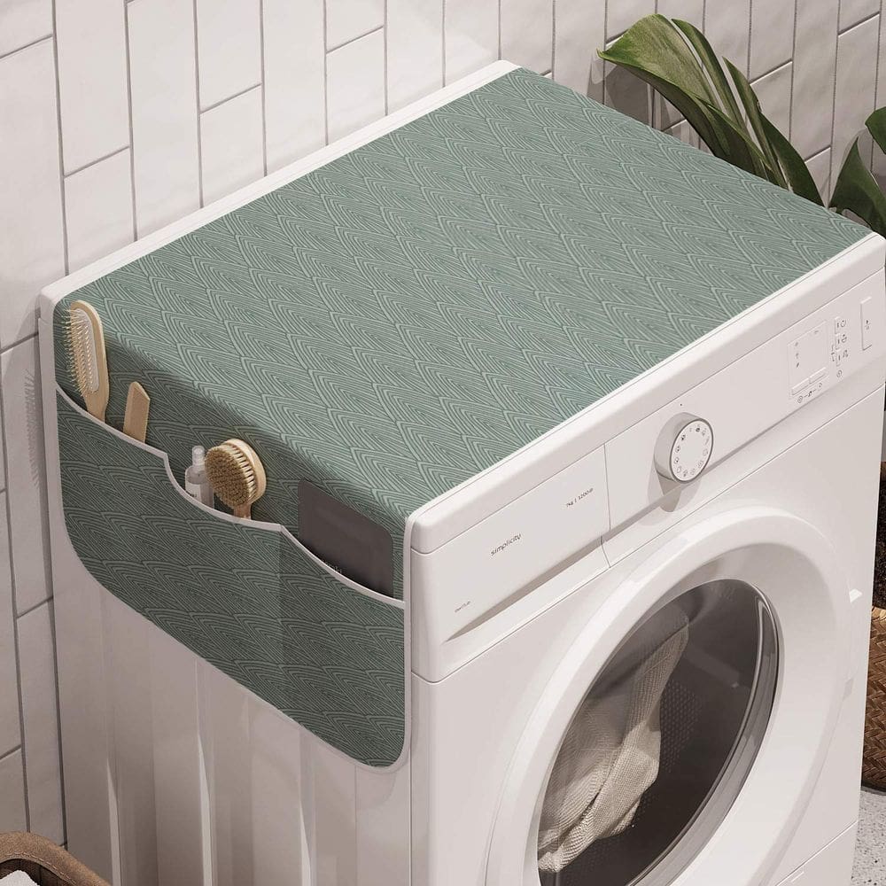 Organizador de máquina de lavar roupa Ambesonne Abstract Dark Sea Green