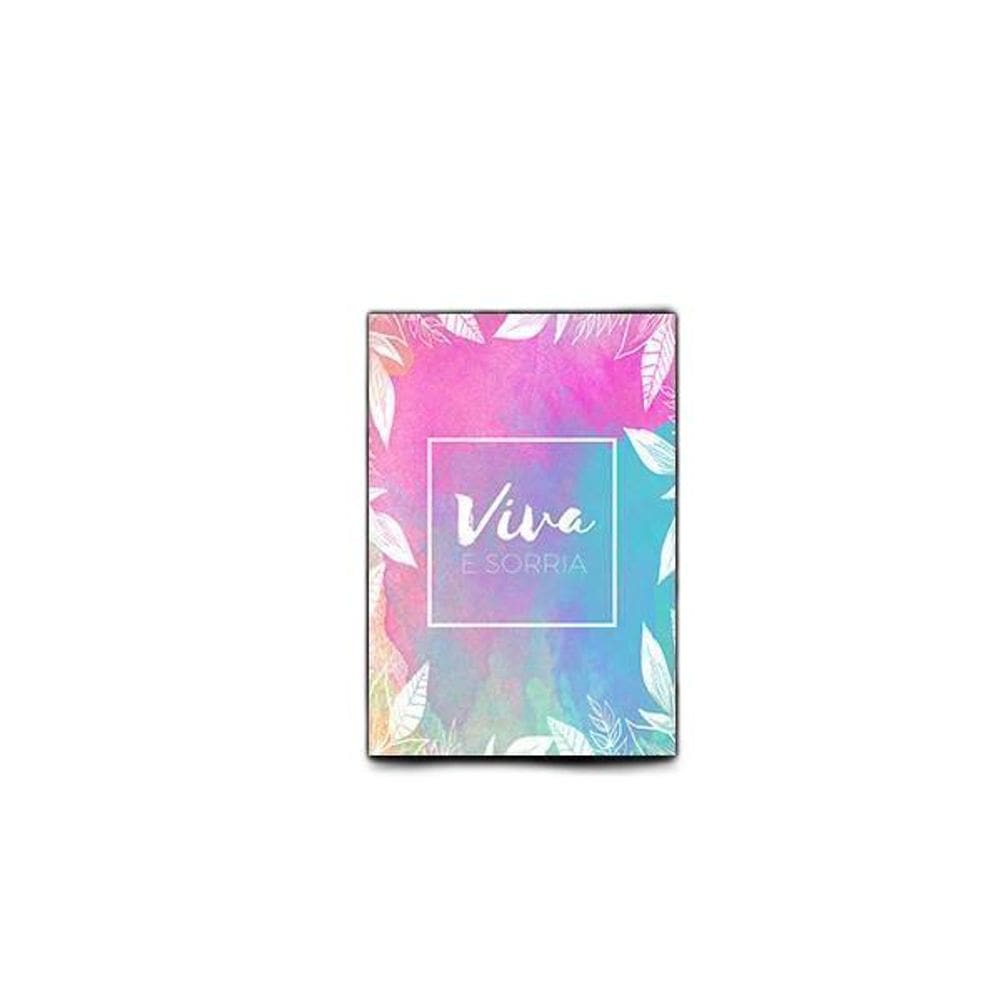 Quadro Viva E Sorria 45X34Cm - Com Vidro Moldura Preta
