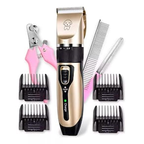 Kit Máquina De Tosa 5 Itens Gato Cachorro Tosador Silenciosa