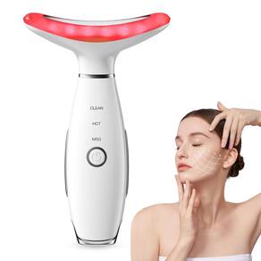 Massageador facial YUNRUO Neck Face 3 em 1 portátil branco