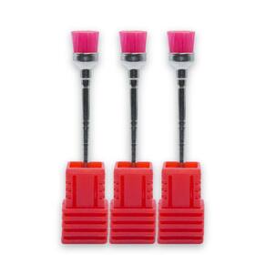Kit 3 Brocas Escova De Limpeza Unhas De Gel Acrigel Fibra
