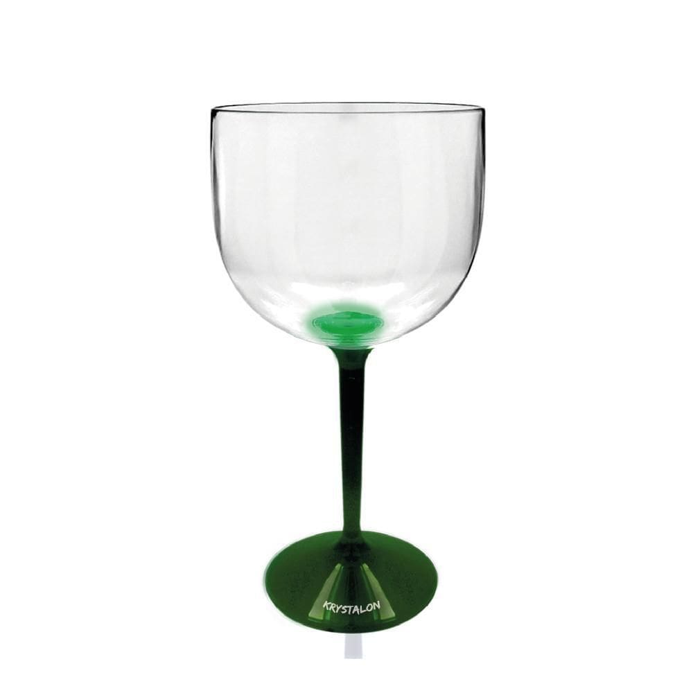 Kit 6 Taças Gin Bicolor Verde Acrílico Poliestireno