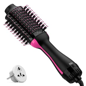 Escova para secador de cabelo Umeely Dual Voltage com íon negativo e antifrizz