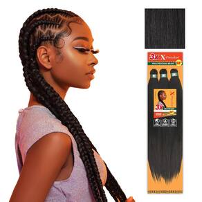 Trança pré-esticada Braids Sensationnal XPRESSION 3X, 148 cm, pacote com 5