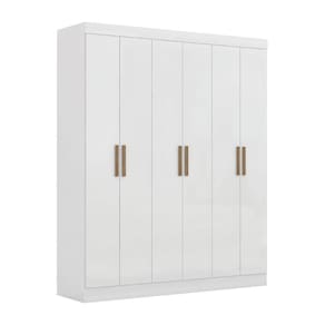 Guarda Roupas Casal 6 Portas 2 Gavetas Maxel Branco