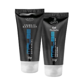 Kit Barba Masculino Creme Barbear E Gel Pós-Barba Aloe Vera