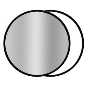 Rebatedor Circular 2 Em 1 Branco E Prata De 110Cm Dobrável
