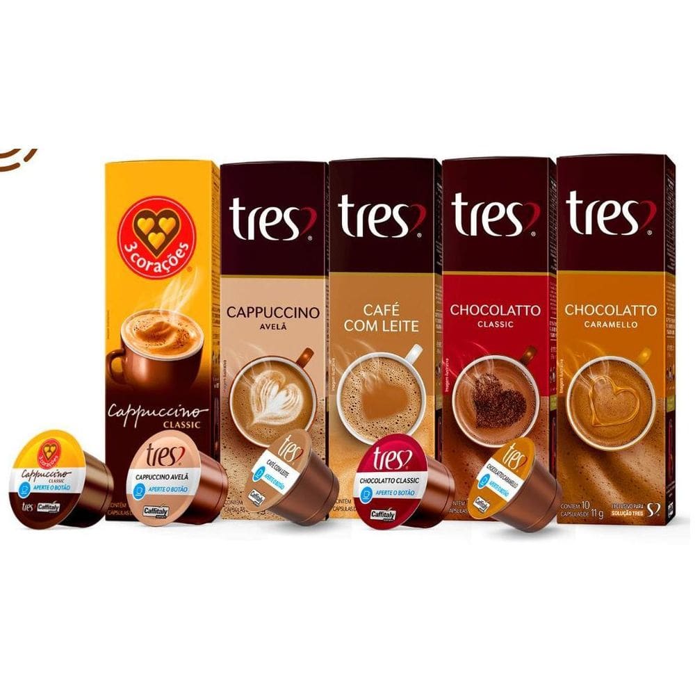 Kit 50 Cápsulas Café Tres Corações -