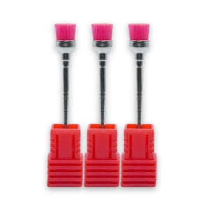 Kit 3 Brocas Escova De Limpeza Unhas De Gel Acrigel Fibra