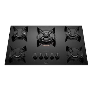 Cooktop 5 Bocas Preto com Mesa de Vidro e Tripla Chama Atlas U Top Bivolt