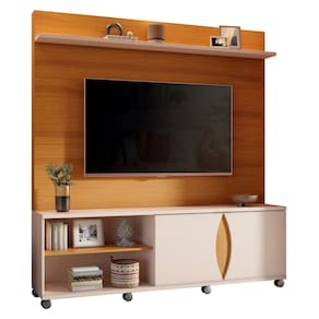 Estante Painel Para TV 55 Pol 180cm Elux H01 Cinamomo/Off - Mpozenato