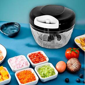 Mini Processador Triturador De Alimentos Manual Alho 500Ml