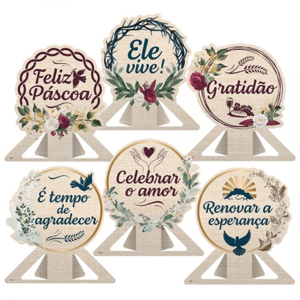 Decoração De Mesa Páscoa Essência 6 Un Regina
