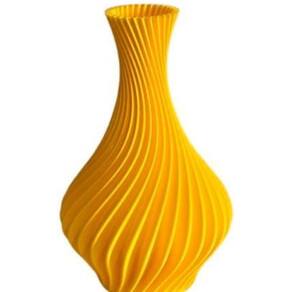 Vaso Plantas Modelo Espiral Amarelo - Jarro Decoração 18Cm