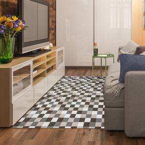 Tapete Jacquard 2,00M X 2,50M Emborrachado Pixel Caramelo