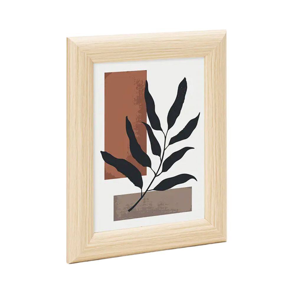 Porta-Retrato Bege em MDF e Vidro - 15X20