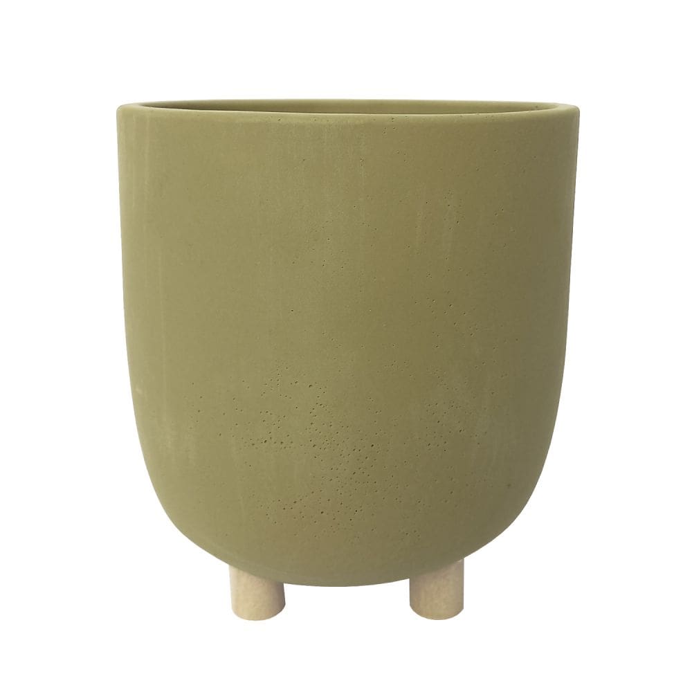 Cachepot Vaso Decorativo em Cimento com Pé 14x12cm