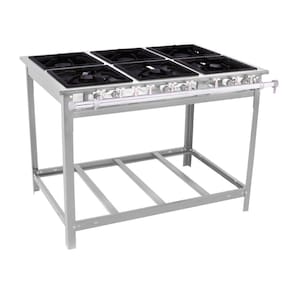 Fogão Industrial Comercial Gás Extra Inox 30x30 6 Bocas 3 Duplas Ei6d3e e - Venâncio