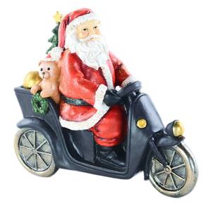 Enfeite Papai Noel Na Moto Preto
