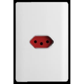 Cj Tomada 20A Horizontal Vermelho Suporte 4X2 Dicompel