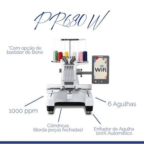 Máquina De Bordar Brother 6 Agulhas Pr680w Com -wi-fi
